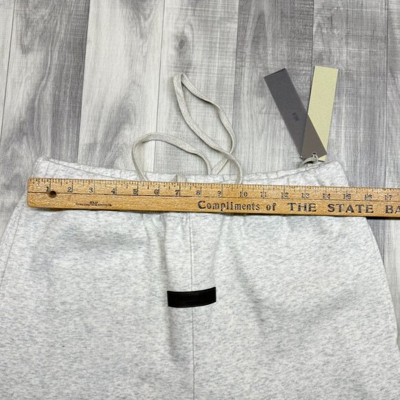 ✅Mens M Essentials Fear of God Gray/Light Oatmeal Sweatpants Joggers Drawstring - Picture 5 of 10